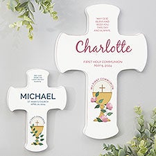 First Communion Icons Personalized Cross - 45570