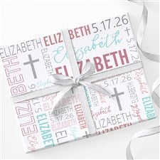 Religious Repeating Name Personalized Wrapping Paper  - 45571