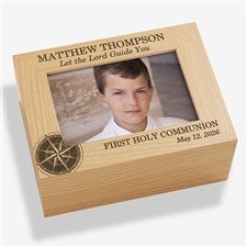 First Communion Compass Personalized Keepsake Box  - 45589