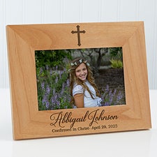 Confirmation Cross Personalized Picture Frame  - 45594