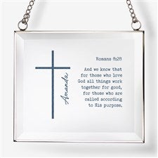 Religious Verse Personalized Glass Suncatcher  - 45596