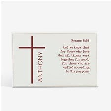 Religious Verse  Cross Personalized Shelf Block  - 45609