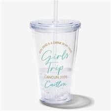 Girls Trip Personalized 17 oz. Acrylic Insulated Tumbler - 45612