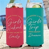 Girls Trip Personalized Slim Can Cooler - 45617
