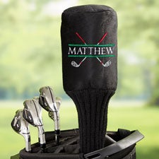 Crossed Clubs Personalized Golf Club Cover - 45680