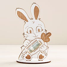 Easter Bunny Personalized Wood Money Holder - 45695
