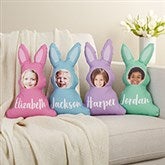Easter Bunny Personalized Photo Character Throw Pillow  - 45696
