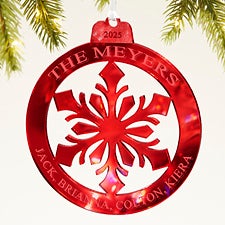 Snowflake Personalized Acrylic Christmas Ornament - 45710