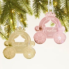 Princess Carriage Personalized Acrylic Ornament  - 45714