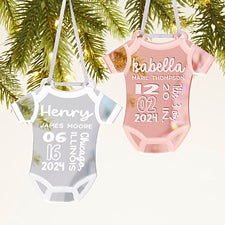 Baby Bodysuit Personalized Acrylic Ornament  - 45715