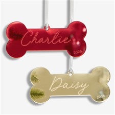 Dog Bone Personalized Acrylic Christmas Ornaments - 45716