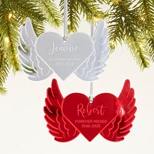 Memorial Wings Personalized Acrylic Ornament  - 45724