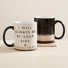 By Your Side Romantic Personalized Color Changing Coffee Mug  - 45730