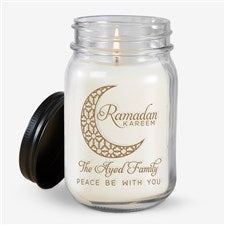 Ramadan Personalized Farmhouse Candle Jar - 45733