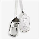 Personalized Silver Baby Bootie Metal Ornament - 45762