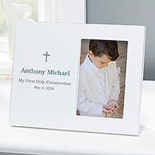 Communion Cross Personalized Off-Set Picture Frame  - 45774