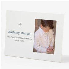 Communion Cross Personalized Off-Set Picture Frame  - 45774
