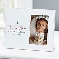 Confirmation Cross Personalized Off-Set Picture Frame - 45780