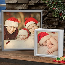 Personalized Holiday Photo LED Light Shadow Box - 45789