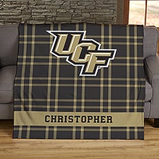NCAA Plaid UCF Knights Personalized Blankets - 45819