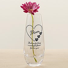 A Mothers Heart Personalized Printed Bud Vase - 45854