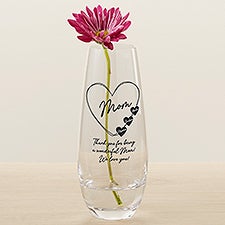 A Mothers Heart Personalized Printed Bud Vase  - 45854