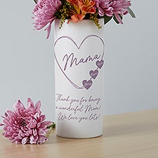 A Mothers Heart Personalized Ceramic Vase - 45855