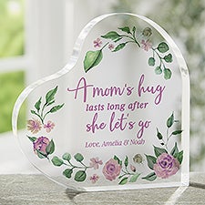 A Moms Hug Personalized Colored Heart Keepsake - 45868