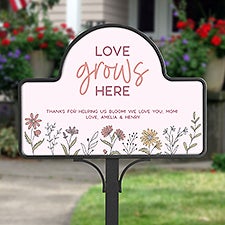 Love Blooms Here Personalized Magnetic Garden Sign - 45892