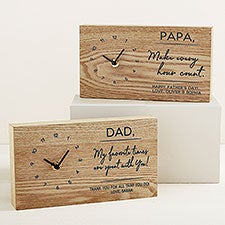 Message to Dad Personalized Wooden Clock  - 46000