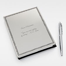 Engraved Silver Metal Journal - 46056