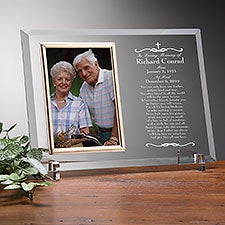 Memorial Sentiment Engraved Glass Frame - 46105