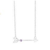 Custom Arrow Birthstone Necklace - 46143D