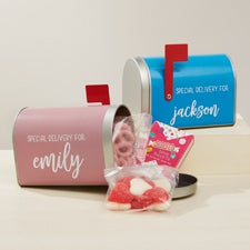 Special Delivery Personalized Valentines Day Mailbox with Candy Gift Set - 46209