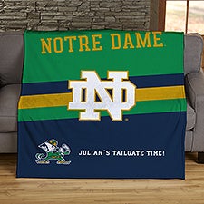 NCAA Stripe Notre Dame Fighting Irish Personalized Blankets - 46222