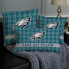 NFL Philadelphia Eagles Plaid Personalized Throw Pillow - 46310