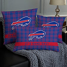 NFL Buffalo Bills Plaid Personalized Throw Pillow - 46333