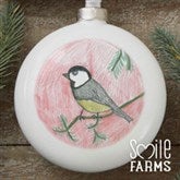 Perched on a Pine Smile Farms Deluxe Photo Slim Globe Ornament - 46351