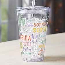 Easter Repeating Name Personalized Insulated Tumbler  - 46364