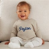 Modern Name Embroidered Baby Sweater - 46381