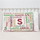 Christmas Repeating Name Personalized Pillowcase - 46395