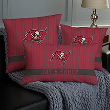 NFL Tampa Bay Buccaneers Plaid Personalized Throw Pillow - 46456