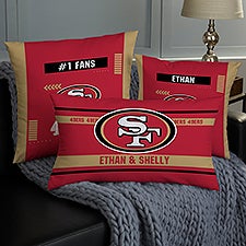 NFL San Francisco 49ers Classic Personalized Throw Pillow - 46469