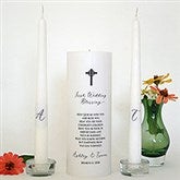 Personalized Irish Cross Wedding Unity Candle Set - 46492D