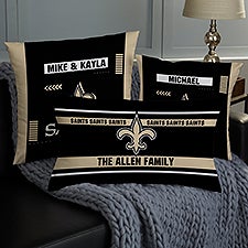 NFL New Orleans Saints Classic Personalized Throw Pillow - 46498