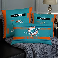NFL Miami Dolphins Classic Personalized Throw Pillow - 46590