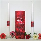 40th Anniversary Personalized Candle Set - 46620D