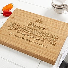 Smokehouse Personalized Bamboo Cutting Board - 46626