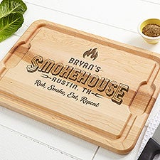 Smokehouse Personalized Hardwood Cutting Boards - 46627