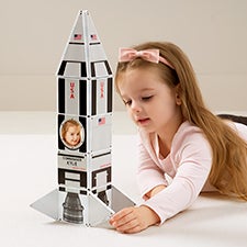 Custom Photo Magnetic Tiles - Rocket Ship - 46663D